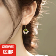 復(fù)古小貓爪耳環(huán)女古風(fēng)漢服長(zhǎng)款流蘇耳釘中國(guó)風(fēng)仙氣質(zhì)耳飾品2024 大小珍珠耳釘銀針
