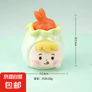 新款食玩萌粒系列立體樹脂潮玩公仔玩偶盲盒卡通擺件禮物 1個裝食玩萌粒-燒麥