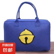 抖音同款卡通旅行包大容量行李收納袋輕便時尚韓版毛氈手提衣物韓 藍色鈴鐺