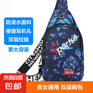 【雙層加厚】包包2024新款時(shí)尚防水斜挎胸包男女腰包百搭斜肩包 藍(lán)色 小包
