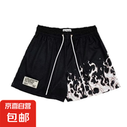 柯菲沃火焰短褲美式潮牌籃球訓(xùn)練四分褲男女不過(guò)膝潮牌健身運(yùn)動(dòng)速 穩(wěn)-DK427白火焰（籃球?qū)Ｓ枚萄潱?3XL （建議150-165斤以?xún)?nèi)）