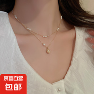 韓國氣質愛心蝴蝶珍珠流蘇項鏈小眾時尚高級感鎖骨鏈百搭項飾批發(fā) 33#項鏈-金色豆豆（2件套）