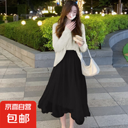 仙女裙chic溫柔小個子2025夏季新款洋氣紗裙不規(guī)則a字網(wǎng)紗半身裙 1303【黑色】 XL 【推薦125-140斤】