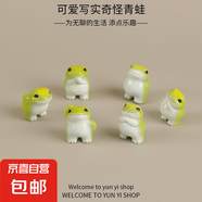 可愛卡通奇怪青蛙微景觀創(chuàng)意樹脂小擺件公仔配件工藝品玩具搞怪風(fēng) 【可愛奇怪青蛙】5只