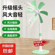 電風(fēng)扇家用落地扇電扇立式客廳臥室學(xué)生宿舍辦公室無罩風(fēng)扇節(jié)能輕音大風(fēng)力彎刀扇葉 碧水綠（無罩風(fēng)扇） 高配1.69米電線+可升降+搖頭+遙控（彎葉）
