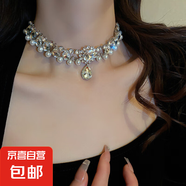 真金電鍍珍珠鑲鉆花朵項(xiàng)鏈小眾時(shí)尚百搭鎖骨鏈氣質(zhì)輕奢高級感飾品 10#項(xiàng)鏈-常規(guī)-銀色