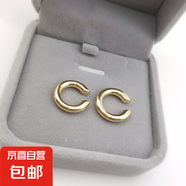 耳骨夾金色氣質無耳洞不對稱質感小眾C型耳夾朋克魅力首飾潮 金色1對