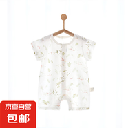【寶寶夏季連體衣】嬰兒寶寶連體服小月齡寶寶護肚連體衣夏季純棉 森林小鹿-6597 66cm 碼建議3-6個月