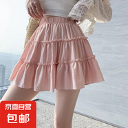 2025蛋糕蓬蓬短裙夏季新款小個(gè)子高腰顯瘦半身裙甜美防 粉色(有內(nèi)襯) M