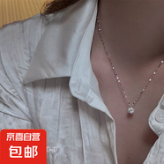 莫比烏斯項鏈女輕奢小眾設計感網(wǎng)紅鎖骨鏈時尚百搭新款 銀色單鉆項鏈