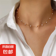 時尚飾品仿珍珠頸鏈項鏈簡約鎖骨鏈珍珠手工鏈項鏈女