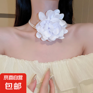 法式輕奢蝴蝶鑲鉆珍珠項(xiàng)鏈小眾氣質(zhì)鎖骨鏈百搭小清新高級感飾品女 30#項(xiàng)鏈-白色