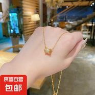 鈦鋼滿鉆小蠻腰項(xiàng)鏈轉(zhuǎn)運(yùn)吊墜不掉色鎖骨鏈輕奢小眾簡約毛衣鏈配飾 金色滿鉆小蠻腰