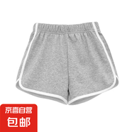 夏季新款運(yùn)動短褲女外穿寬松休閑闊腿褲高腰速干三分褲 卓和J01簡約褲灰色 XL