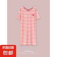 睡裙女夏季莫代爾短袖2025年新款冰絲大碼少女士夏天中長(cháng)款連衣裙 FDM3328 M
