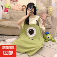 睡裙女夏季可愛仿棉短袖中長款連衣裙子夏天2025年新款睡衣家居服 Q61603 L 女