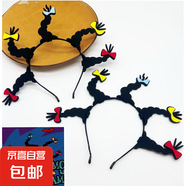 創(chuàng)意搞怪菜刀斧頭發(fā)箍萬圣節(jié)惡搞網(wǎng)紅拍照頭箍聚會(huì)裝飾發(fā)飾 小魔女辮子無紡布款