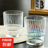 【京東物流】冰川紋玻璃杯時(shí)尚潮流ins風(fēng)果汁杯酒杯水杯 疊疊杯 隨機(jī)圖案400ml1只