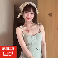 2025新款夏季出片法式小眾設(shè)計(jì)感蝴蝶結(jié)小清新女生吊帶顯瘦梨型綠 K1060綠色【出片顯瘦可愛(ài)裙】 L 【105-115斤】