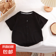 女童裙兒童裙子夏季童裝短裙ins風(fēng)女寶寶公主裙碎花裙連衣裙 IN03-黑色 160 cm