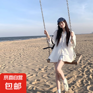 高端短袖T恤男2025夏季圓領(lǐng)寬松印花潮流白色冰絲帥氣男士半袖潮 黑色+深灰【2件裝】 XL