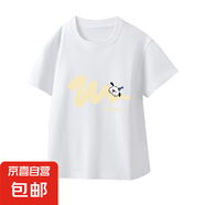 夏季女童短袖薄款上衣兒童韓版款服裝潮牌童T100%純棉童裝舒適 線條【A類100%新疆純棉】 90 【推薦身高80-90】