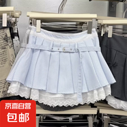 2025春夏新款蓬蓬裙白色半身裙蓬蓬裙短裙a字蛋糕裙氣質(zhì)防走光 藍(lán)色 2XL