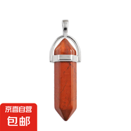 水晶6角柱吊墜水晶項(xiàng)鏈女寶石子彈頭切面6角棱柱子項(xiàng)墜 紅石不含繩1個(gè)