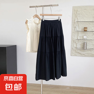 溫柔甜美風(fēng)蛋糕裙半身裙女春夏2025新款高腰顯瘦小個子a字中長裙 1022高級黑【仙女風(fēng)蛋糕裙】 M 推薦【95-110斤】