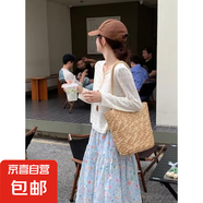 黃色系帶鏤空長袖冰絲針織衫女夏薄款寬松顯瘦空調(diào)防曬罩衫CYD 白色 均碼