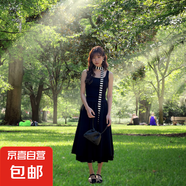 女裝半身裙A字裙高腰顯瘦夏季韓系松緊腰半裙通勤中長(zhǎng)裙優(yōu)雅氣質(zhì) 經(jīng)典黑 均碼 （80-130斤）