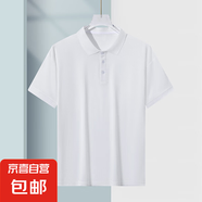 夏季薄款POLO衫男士冰絲透氣短袖t恤男寬松翻領(lǐng)休閑體恤男百搭 純白【光版蝴網(wǎng)POLO衫】 XL 建議115-130斤