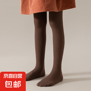 2025夏季新款女童打底褲春秋雙針?gòu)雰貉澮m吸汗透氣兒童寶寶連褲襪 咖色 均碼 【建議身高130-145cm】