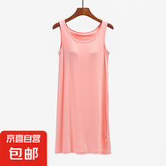 莫代爾睡裙帶胸墊2025年新款夏季吊帶一體式家居服女士小性感睡衣 香粉（背心裙） XL （115-130斤）
