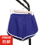 J01夏季舒適居家短褲簡約睡褲安全褲女防走光可外穿薄款高腰打底 J01簡約褲-藍(lán)色  M