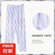 日系卡通睡褲女春夏秋季優(yōu)質(zhì)仿棉新品休閑寬松外穿長褲家居服 D.M-62紫色大象 2XL