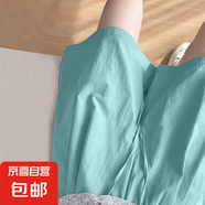 新款時(shí)尚大碼冰絲山本褲裙女夏季清涼慵懶休閑裙褲寬松闊腿五分褲 K01-湖藍(lán)色 L 建議105-120斤