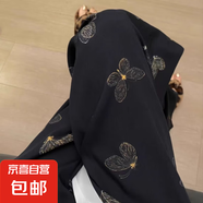 【棉綢】2025年新款女褲春秋季新中式家居寬松長褲夏季薄款 金絲蝴蝶 L （建議110-135斤）