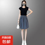 【冰絲速干】闊腿短褲女2025夏季新款高腰裙褲大碼休閑五分褲女裝 灰色【有口袋】 XL 【建議115-130斤】