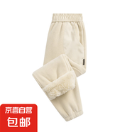 男童棉褲子新款冬款童裝大童男孩長(zhǎng)褲兒童加絨運(yùn)動(dòng)褲燈芯絨束腳褲 卡其色 170