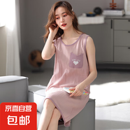背心睡裙女夏季2025新款睡衣女款棉質(zhì)簡(jiǎn)約女士大碼無袖裙子夏天 MBF7100 XL