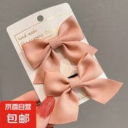 兒童發(fā)繩韓版兒童蝴蝶結(jié)發(fā)夾可愛女童側(cè)邊夾發(fā)飾對夾小女孩頭飾 4#粉色對夾