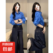 2025新款港風(fēng)克萊因藍(lán)色襯衫春夏法式超顯白上衣高級感疊穿襯衣女 克萊因藍(lán)色 -重磅純棉 508 S