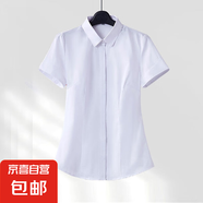 輕奢高級(jí)感氣質(zhì)商務(wù)職業(yè)工作服襯衣2025夏新款V領(lǐng)短袖洋氣襯衫女 B613白色【暗扣】短袖 5XL 推薦【150-165斤】