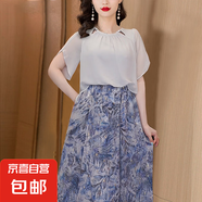 連衣裙夏裝2025新款女裝氣質(zhì)減齡法式復(fù)古碎花半身裙子1743 藍(lán)紫色 L 【110-120斤】