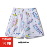 美式潮牌寬松數(shù)碼滿印logo速干短褲運動籃球透氣短褲不過膝LNF 8011-白色閃電 爆款 L -140-160斤