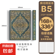 四方伙伴B5硬面精裝本極晝語集高顏值筆記本子復(fù)古典雅高級(jí)感精致送禮加厚手賬本記錄本 峙月森林 B5