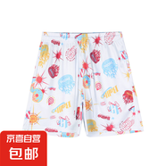 美式潮牌寬松數(shù)碼滿印logo速干短褲運動籃球透氣短褲不過膝LNF 8022-白色 3XL 180-220斤