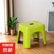 奶油風(fēng)家用小凳子加厚塑料凳可疊放耐用兒童凳學(xué)生寢室成人矮凳 【特惠款】淺綠色1個裝