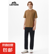 LAOYECHE【7A抗菌冰棉涼感】男情侶款寬松T恤FS 卡其色 3XL （建議175-185斤）